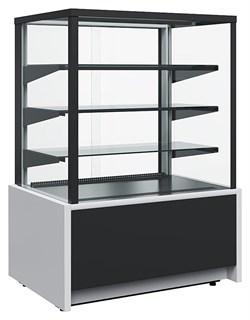 Витрина нейтральная Carboma KC70 N 1,3-1 Light Техно (9006-9005, черная, без агрегата) E100984 - фото 2921545