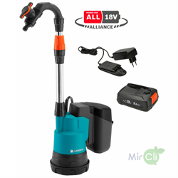 Дренажный насос Gardena 2000/2 18V P4A с аккумулятором (14602-20.000.00) M184922 - фото 3945248
