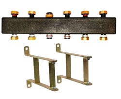 Распределительная гребенка Meibes MeiFlow S UK 1 1/2 х1 1/2 , 5вых., сталь черная M66301.31RU - фото 4496285