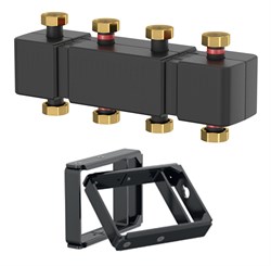 Распределительная гребенка Meibes MeiFlow Top S 1 1/2 х1 1/2 , 3вых., сталь черная M66301.920 - фото 4496287