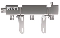 Распределительная гребенка Gidruss DMSS-32 25x3 1 1/4 х1 , 3вых., сталь нерж. 1G 00433 17 - фото 4496328