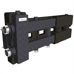 Распределительная гребенка Gidruss BM-80 3D.EPP 1 1/4 х1 , 3вых., сталь черная BM 8002T 23 - фото 4496371