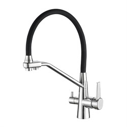 Смеситель для кухни AQUANIKA COMFORT хром/черный, AQC013CRBL TAQC013CRBL - фото 4513321
