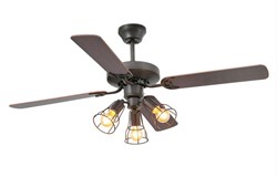 Вентилятор с подсветкой Faro Yakarta Brown 3L (33713-13) M58893 - фото 4661504