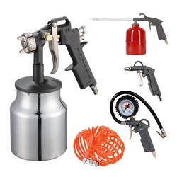Набор окрасочного инструмента 5 предметов PATRIOT KIT 5В / краскопульт пневматический 399-190204 - фото 4726110