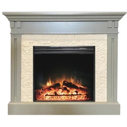 Пристенный электрокамин Royal Flame Cambridge Umbra Grey камень бежевый с очагом Jupiter FX New (умбра грей) M129854 - фото 4741357