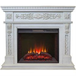 Изящный электрокамин со звуковым эффектом Real-Flame Estella 25,5/26 WT с очагом Sparta 25,5 LED M66389 - фото 4741499