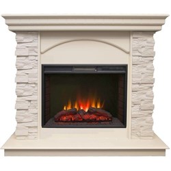 Комплект электрокаминов с искусственным камнем Real-Flame Elford STD/EUG WT с очагом Sparta 25,5 LED M52189 - фото 4743056