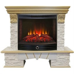 Комплект электрокаминов с искусственным камнем Real-Flame Rockland LUX 25/25,5 с очагом Evrika 25,5 LED M52687 - фото 4743240
