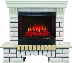 Комплект электрокаминов с искусственным камнем Real-Flame Country 25/25,5 WT с очагом Evrika 25,5 LED M52975 - фото 4743275