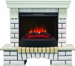 Комплект электрокаминов с искусственным камнем Real-Flame Country 25/25,5 WT с очагом Sparta 25,5 LED M52976 - фото 4743279