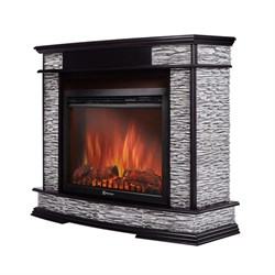 Комплект электрокаминов с искусственным камнем Electrolux EFP/P-3020LS с порталом Firelight Scala 30 сланец скалистый серый, шпон венге M109431 - фото 4743432