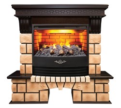 Комплект электрокаминов с искусственным камнем Real-Flame Stone brick 25/25,5 AO с очагом 3D Firestar 25,5 M133824 - фото 4743456