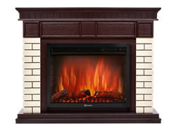 Комплект электрокаминов с искусственным камнем Electrolux EFP/P-3020LS с порталом Firelight Bricks 30 кирпич бежевый/тёмный дуб M134328 - фото 4743463
