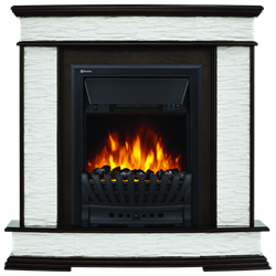 Комплект электрокаминов с искусственным камнем Electrolux EFP/P-1020LS с порталом Firelight Scala Classic сланец скалистый белый, тёмный дуб M134350 - фото 4743472