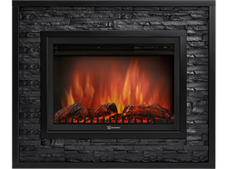 Комплект электрокаминов с искусственным камнем Electrolux EFP/P-3320RLS с порталом Firelight Loft 30 черный, черная эмаль M134395 - фото 4743487