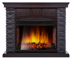 Комплект электрокаминов с искусственным камнем Electrolux EFP/P-3320RLS с порталом Firelight Porto 30 сланец черный, венге M138814 - фото 4743494
