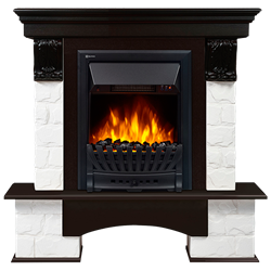 Комплект электрокаминов с искусственным камнем Electrolux EFP/P-1020LS с порталом Firelight Forte Classic камень белый, венге M134362 - фото 4744041
