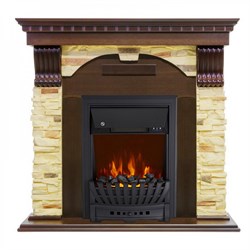 Комплект электрокаминов с искусственным камнем Royal Flame Dublin арочный сланец темный дуб с очагом Aspen Black M129646 - фото 4744178