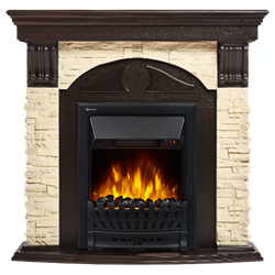 Комплект электрокаминов с искусственным камнем Electrolux EFP/P-1020LS с порталом Firelight Torre Classic камень слоновая кость, венге M134379 - фото 4744540