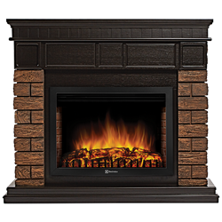Пристенный электрокамин Electrolux EFP/P-2520LS с порталом Firelight Bricks WOOD 25 камень темный, шпон венге M134441 - фото 4744983