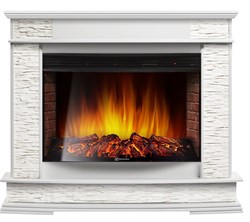 Пристенный электрокамин Electrolux EFP/P-3320RLS с порталом Firelight Scala 30 сланец скалистый белый, белый дуб M136983 - фото 4745018