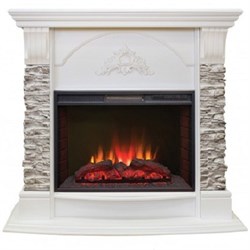Камин угловой для дома электрический Real-Flame Athena Corner GR STD/EUG/24 WT с очагом Sparta 25,5 LED M67357 - фото 4748303