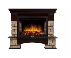 Угловой электрокамин Electrolux EFP/P-3020LS с порталом Firelight Forte Wood 30 (угловой) камень коричневый, шпон темный дуб M138873 - фото 4748317