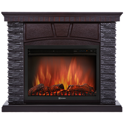 Угловой электрокамин Electrolux EFP/P-2520LS с порталом Firelight Porto 25 U сланец черный, венге M134437 - фото 4748354