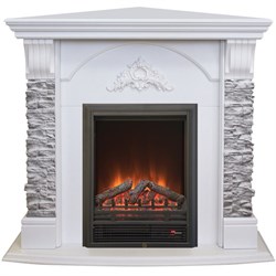 Электрический камин с электронным управлением Real-Flame Athena Corner GR STD/EUG/24 WT с очагом Eugene M67352 - фото 4748539
