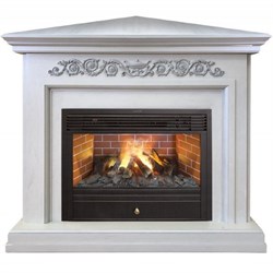 Камин угловой электрический с эффектом пламени 3D Real-Flame Leticia Corner 26 WT с очагом 3D Novara M67847 - фото 4749031