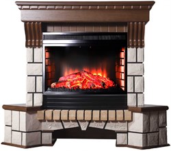 Угловой электрокамин InterFlame Экстер угловой (венге) с очагом Panoramic 25 LED FX M232260 - фото 4749041