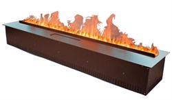 Встраиваемый очаг в модуль Schones Feuer 3D FireLine 1200 Pro стальной + синий цвет M234214 - фото 4758724