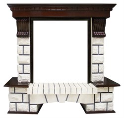 Классический портал для камина Royal Flame Pierre Luxe под классический очаг (Темный дуб) M51399 - фото 4759495