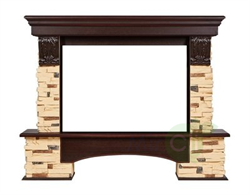 Широкий портал Firelight Pietra 26/30S камень сланец натуральный, шпон темный дуб M231839 - фото 4760729
