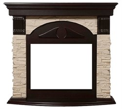Угловой широкий портал Firelight Torre 25U Слоновая кость/Темный дуб M46561 - фото 4761363