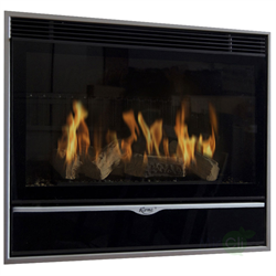 Встраиваемый газовый камин Karma ELEGANCE 67 EXCLUSIVE Slim line 15 silver metallic NG M200045 - фото 4762756