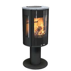 Печь-камин Contura 586G:3 Style, стеклянная дверца, черный M193318 - фото 4765101