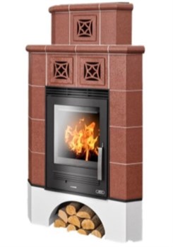 Дровяная печь ABX Regina угловая, коричневый бриллиант M214002 - фото 4767246