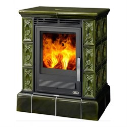 Дровяная печь ABX Helvetia KP кафельный цоколь, зеленая M18155 - фото 4767266