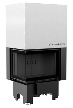 Угловая левая дровяная топка Kratki VNL/810/410 черная футеровка M213597 - фото 4768168