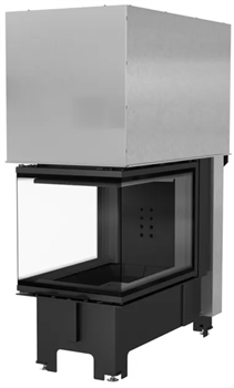 Трёхсторонняя дровяная топка Kratki NBU черная футеровка M213549 - фото 4769911