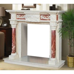 Облицовка для дровяных каминов DeMarco CALISTO Crema Marfil + Red M109236 - фото 4770388