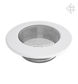 Вентиляционная решетка для камина Kratki КРУГЛАЯ белая д.100 FI/100B M111860 - фото 4770843