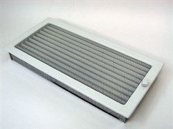 Вентиляционная решетка для камина Kratki 22х45 белая с жалюзи 22/45BX M111281 - фото 4771664