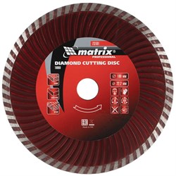 Алмазный диск MATRIX Турбо 180х22,2 мм (сухая резка) 142-119354 - фото 4836131