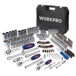 Набор инструментов WORKPRO 1/4 +3/8 +1/2  172шт 344-220713 - фото 4990740