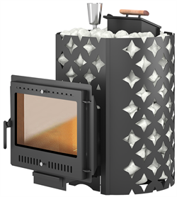 Дровяная печь ЭТНА 24 (Панорама) М Закрытая каменка M234255 - фото 5343915