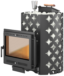 Дровяная печь ЭТНА 18 (Панорама) М Закрытая каменка M234249 - фото 5345242