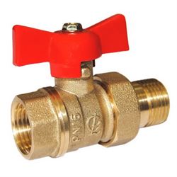 Кран шаровой Галлоп Стандарт 232 накидная гайка с полусгоном бабочка 15 ТТ000014304 - фото 5357632